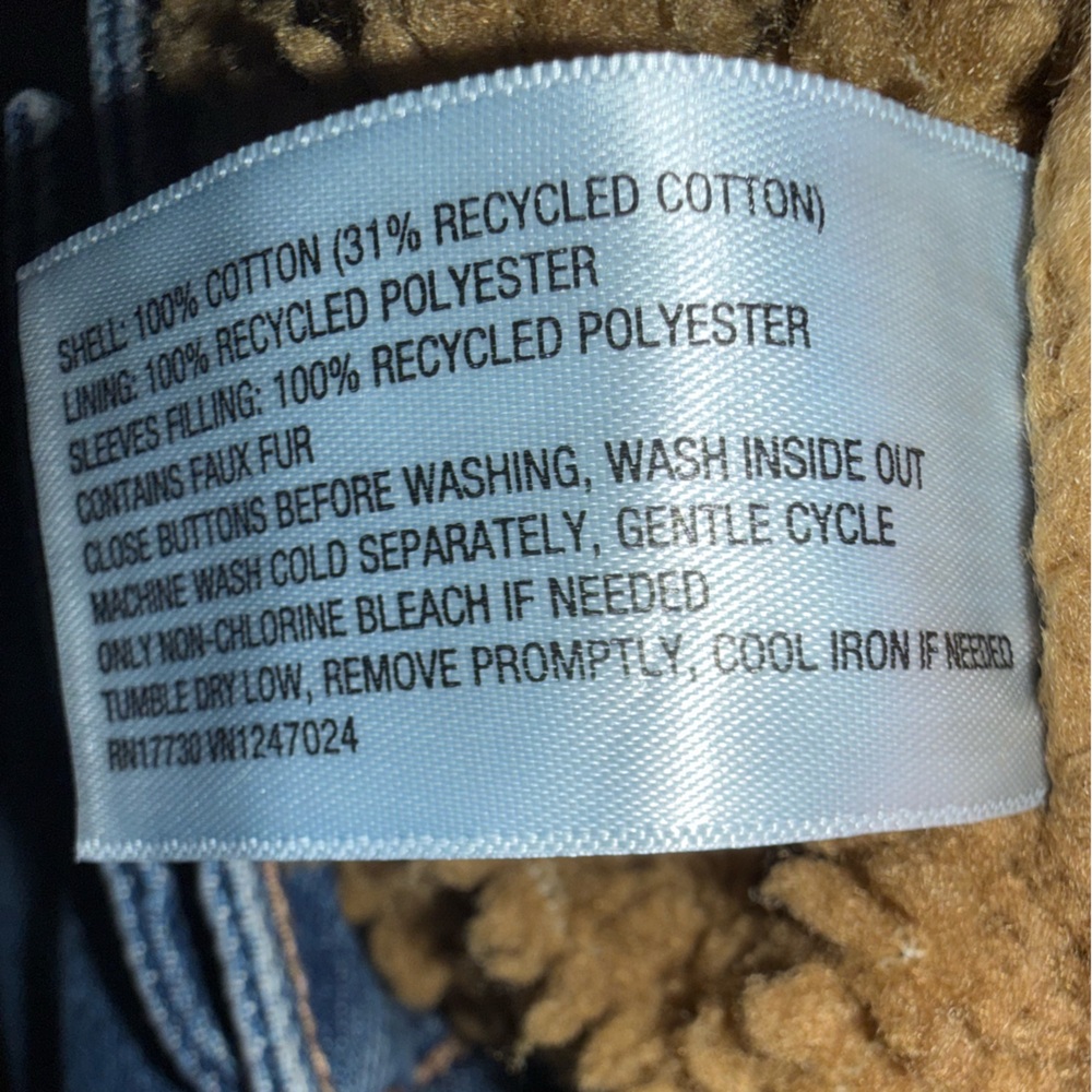 Goodfellow & Co Blue Denim Jacket with Tan Collar and Lining - Picture 12 of 14